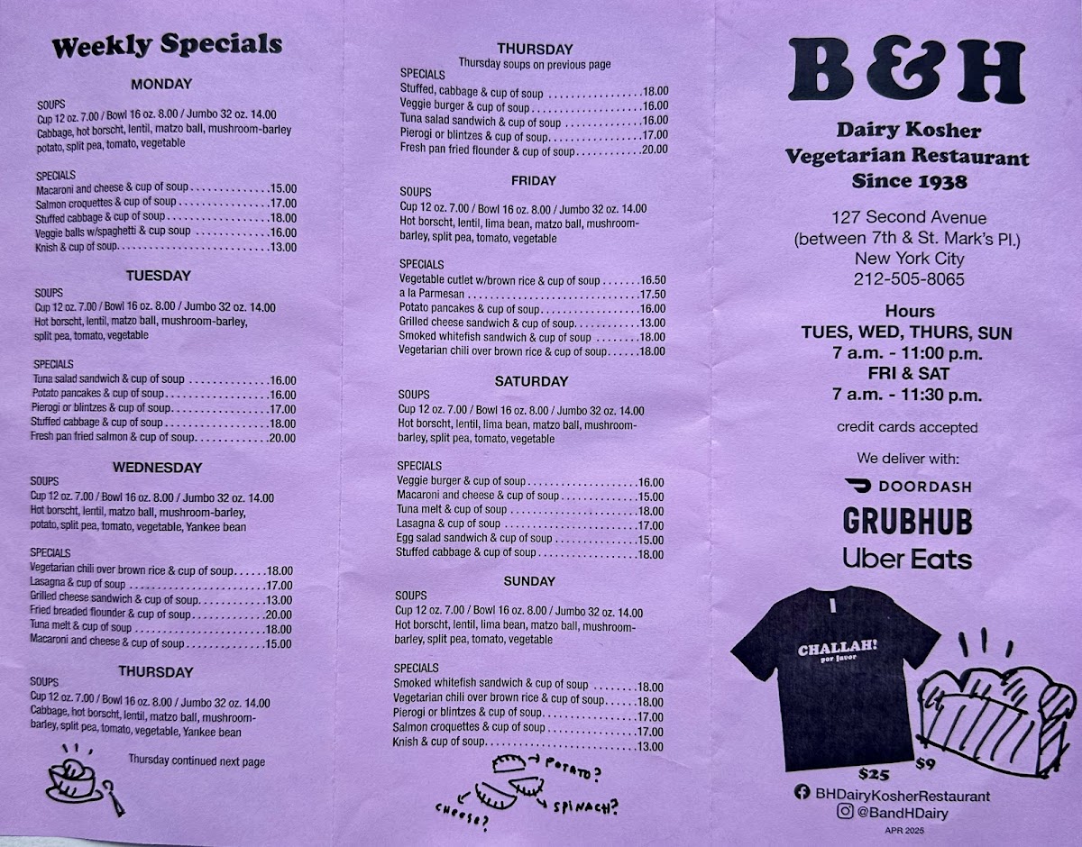 B&H Dairy Menu - Image 5